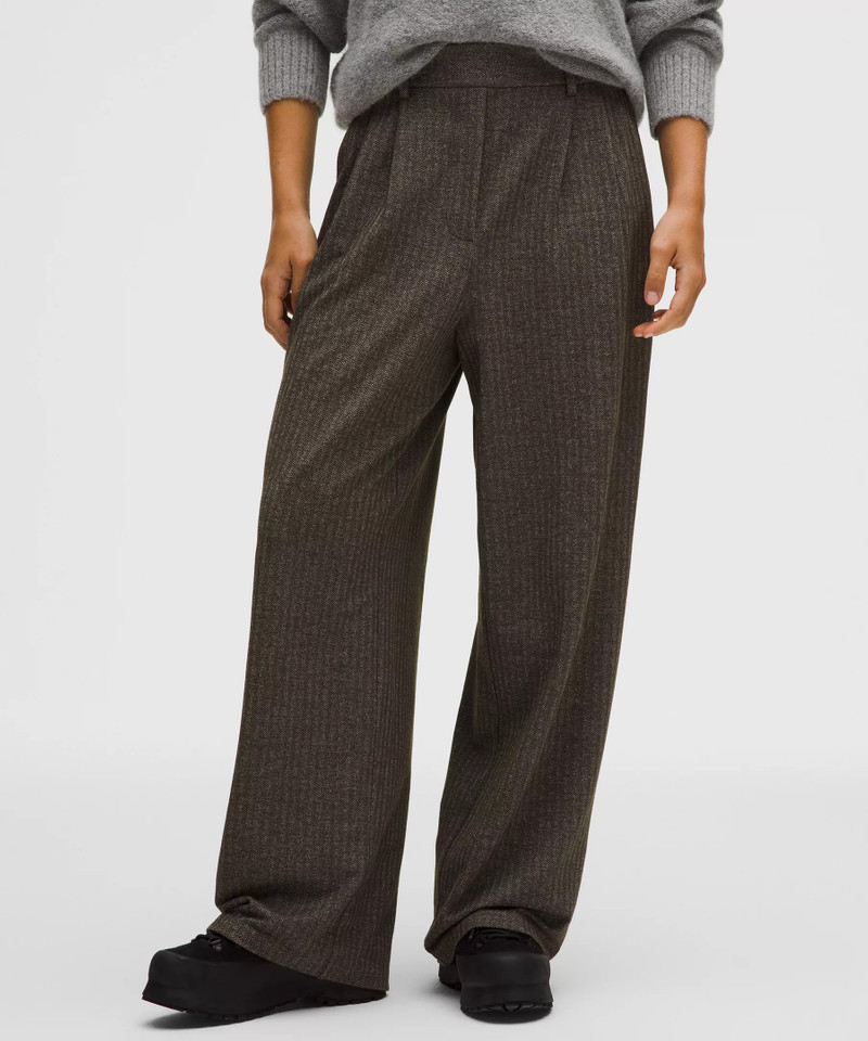 lululemon Daydrift High-Rise Wide-Leg Trouser Short *Herringbone outlook