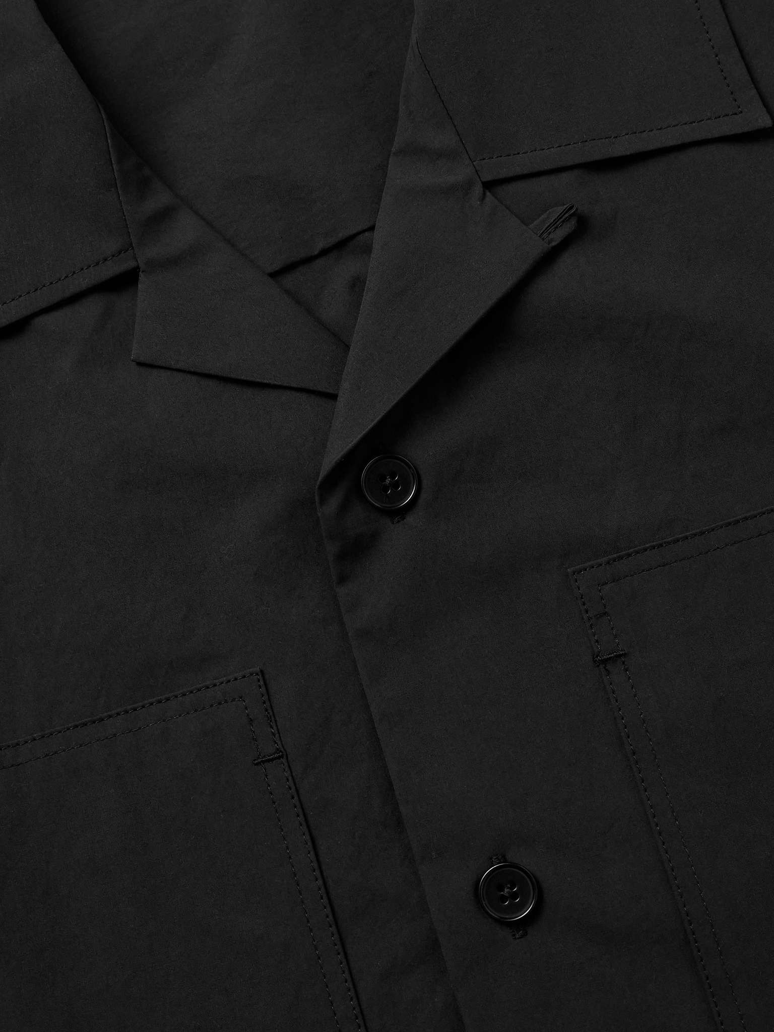 Cropped Convertible-Collar Poplin Shirt - 4