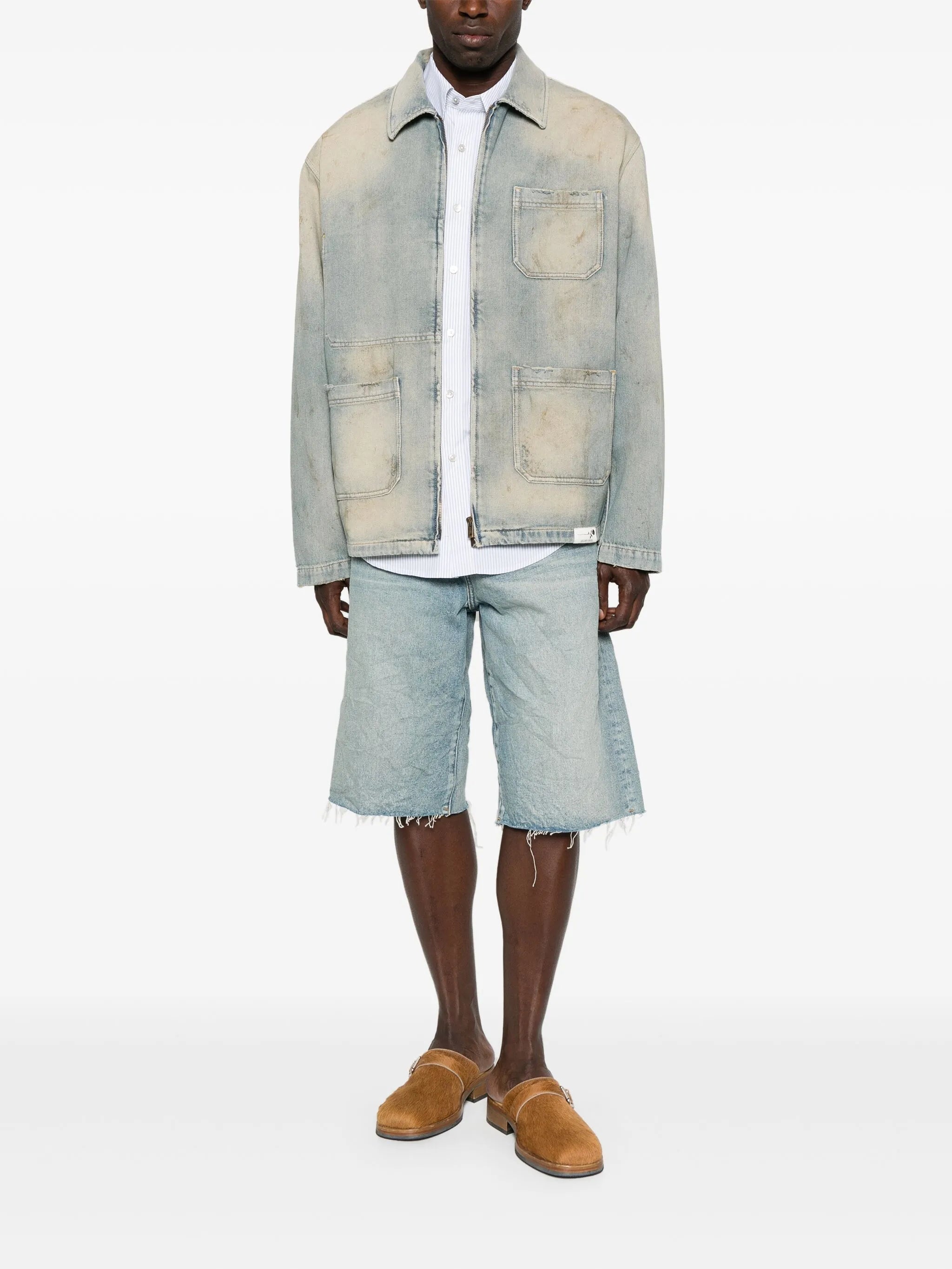 Golden Goose Zip-up Denim Jacket - 4