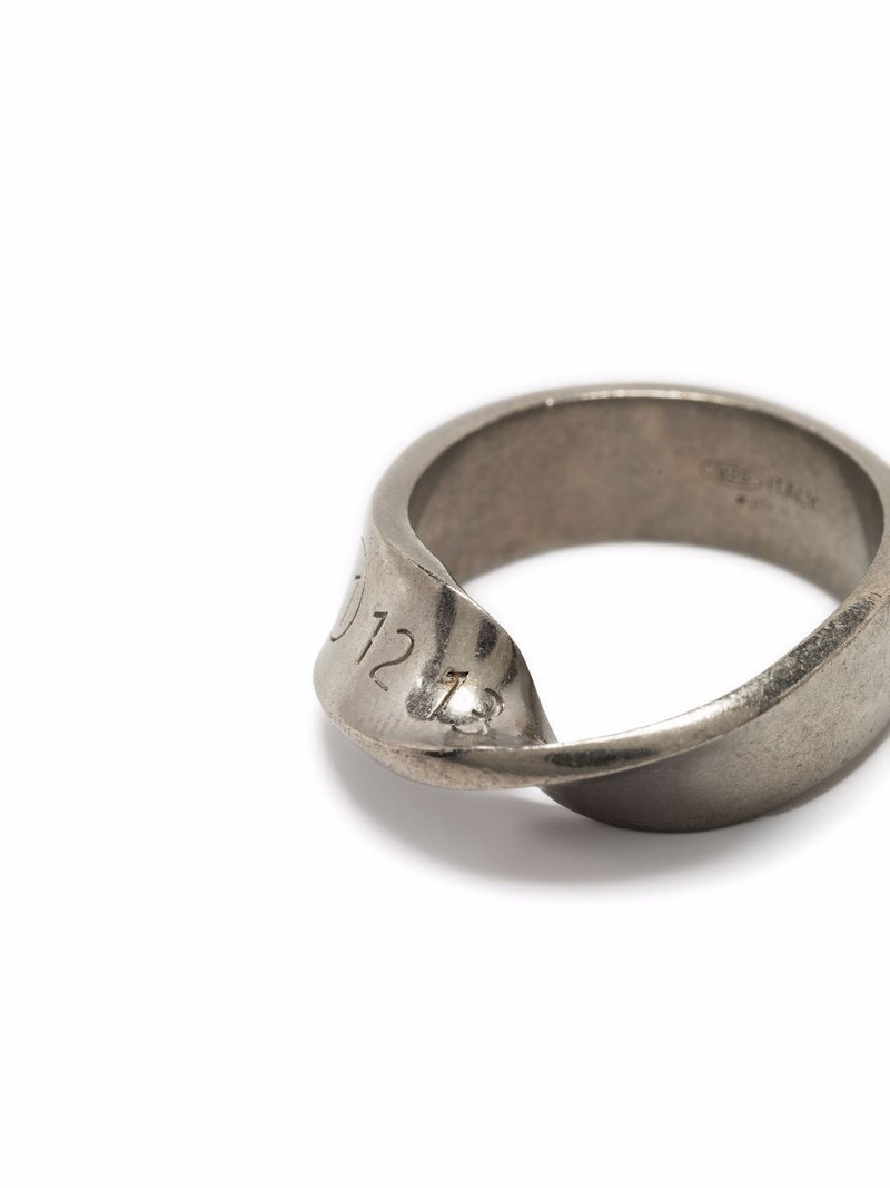 Maison Margiela Logo twisted number ring outlook