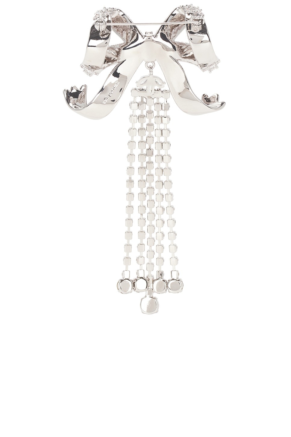 Crystal Bow Droplet Brooch - 2