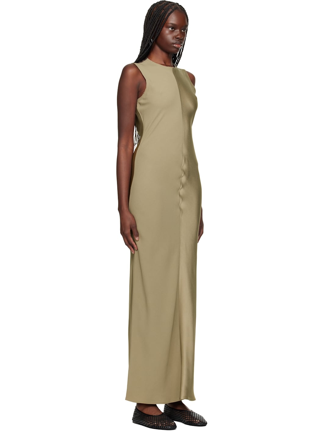 Taupe Straight Maxi Dress - 2