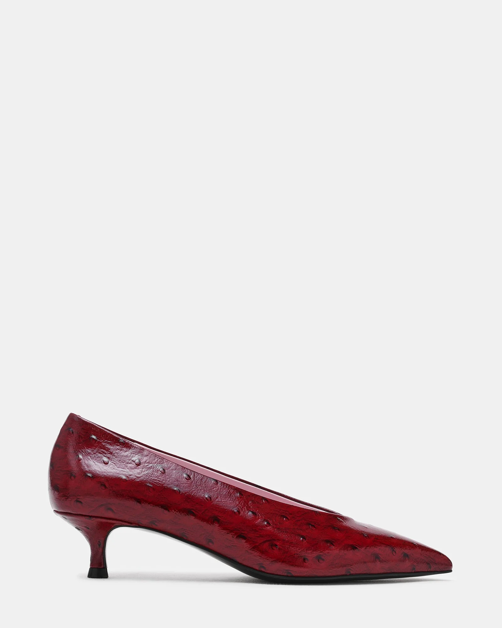 JAFFA OSTRICH DARK CHERRY LEATHER - 1
