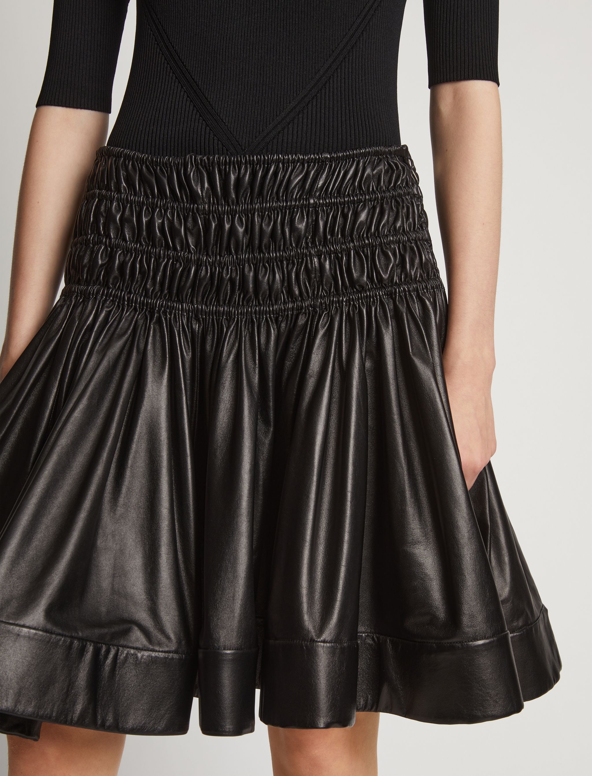 Plonge Leather Skirt - 5