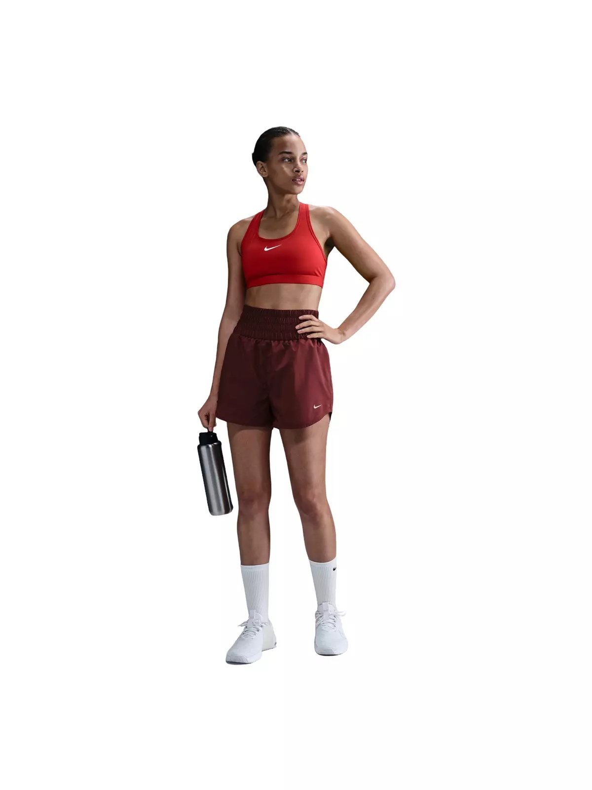 Women's One Dri-FIT ULtra High-Waisted 3" Brief-Lined Shorts - Red - 3
