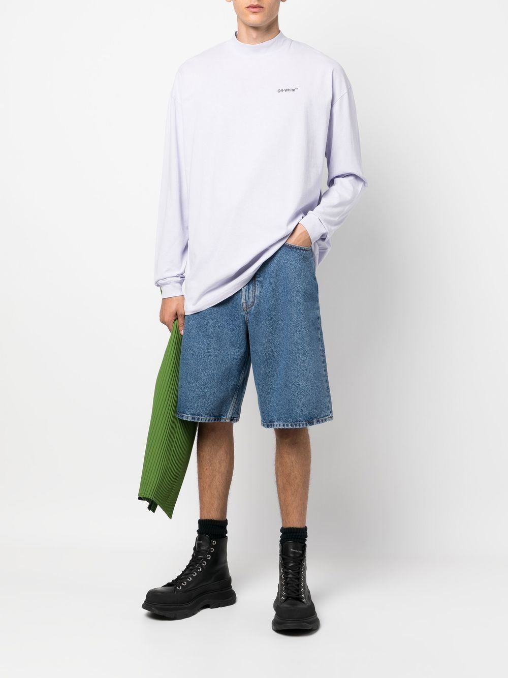 Single Arrow skate denim shorts - 2