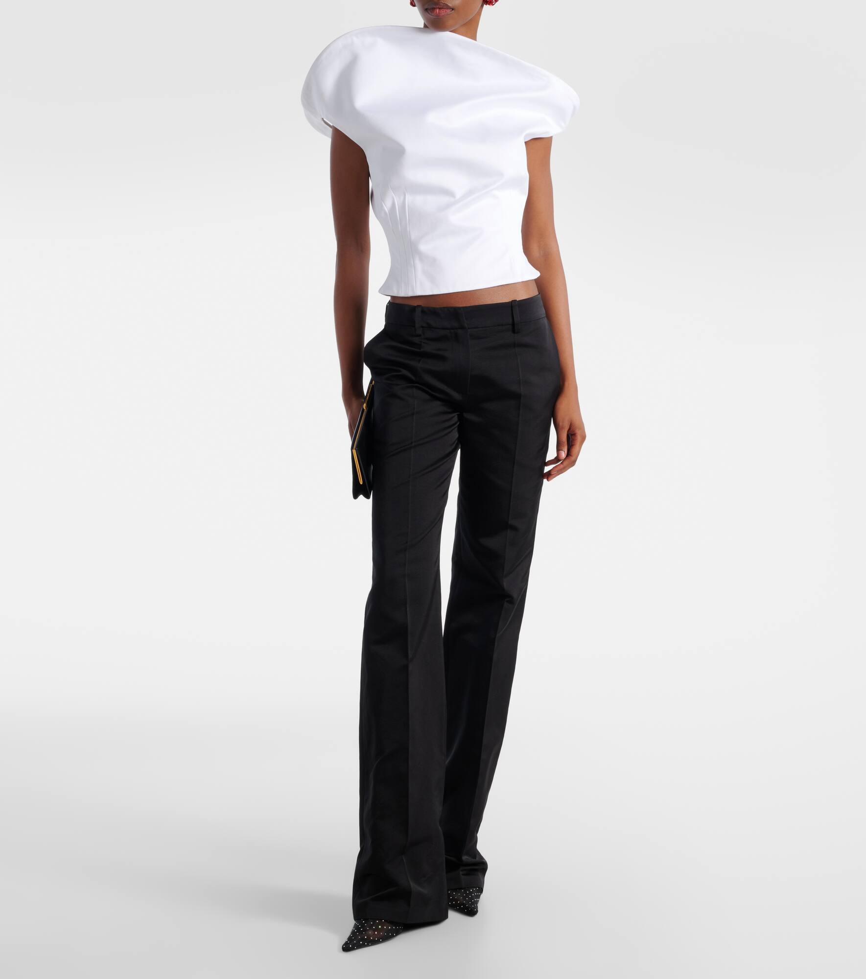 Asymmetric cotton bustier top - 2