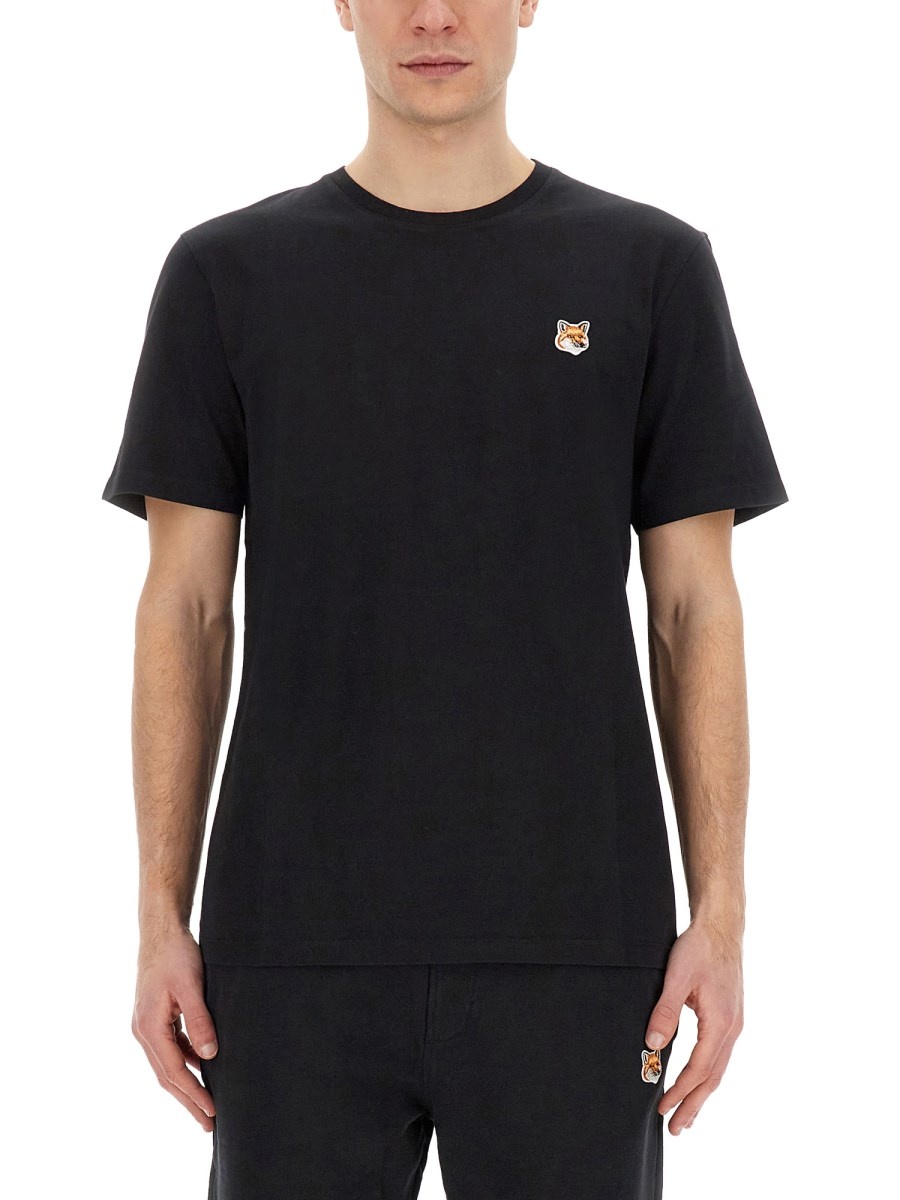 COTTON JERSEY T-SHIRT WITH FOX PATCH - 1