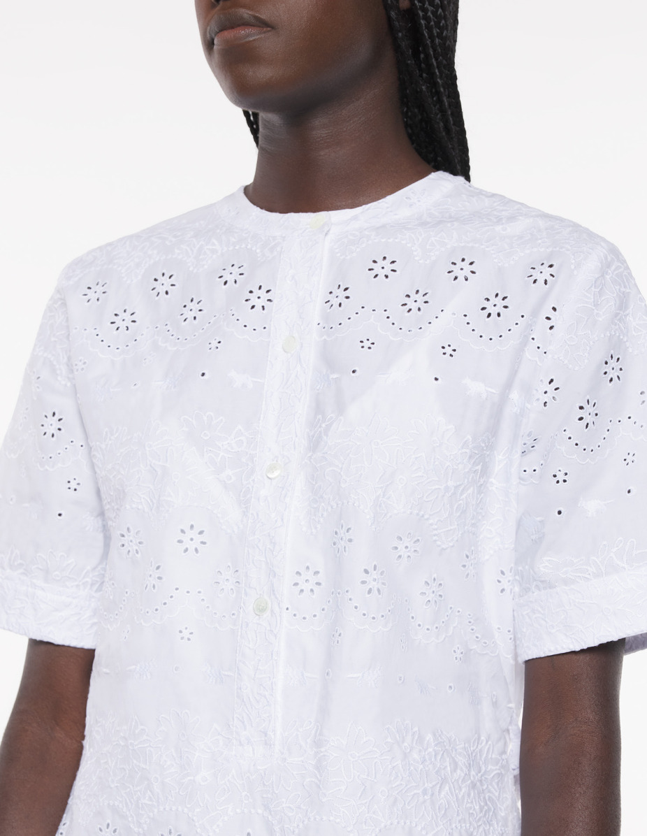 BRODERIE ANGLAISE GODET MINI DRESS - 4