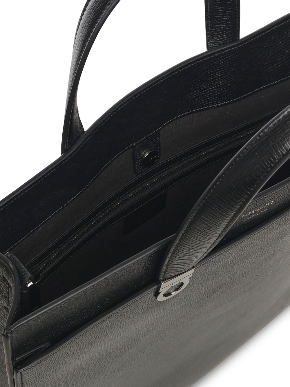 leather double-handle briefcase - 4