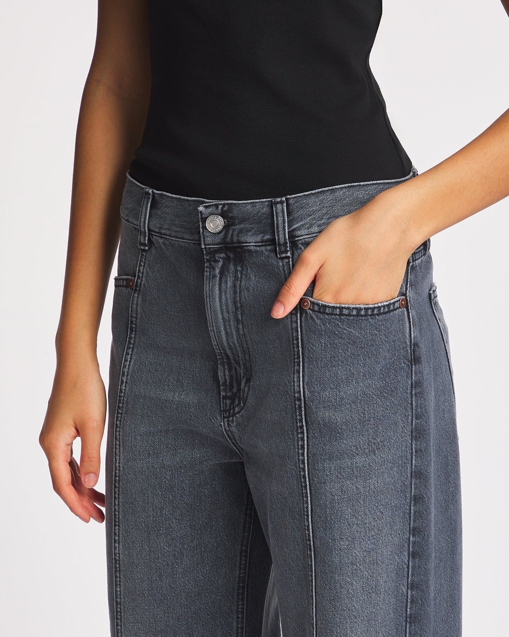 Jeans Loose Fit Denim Light grey - 5
