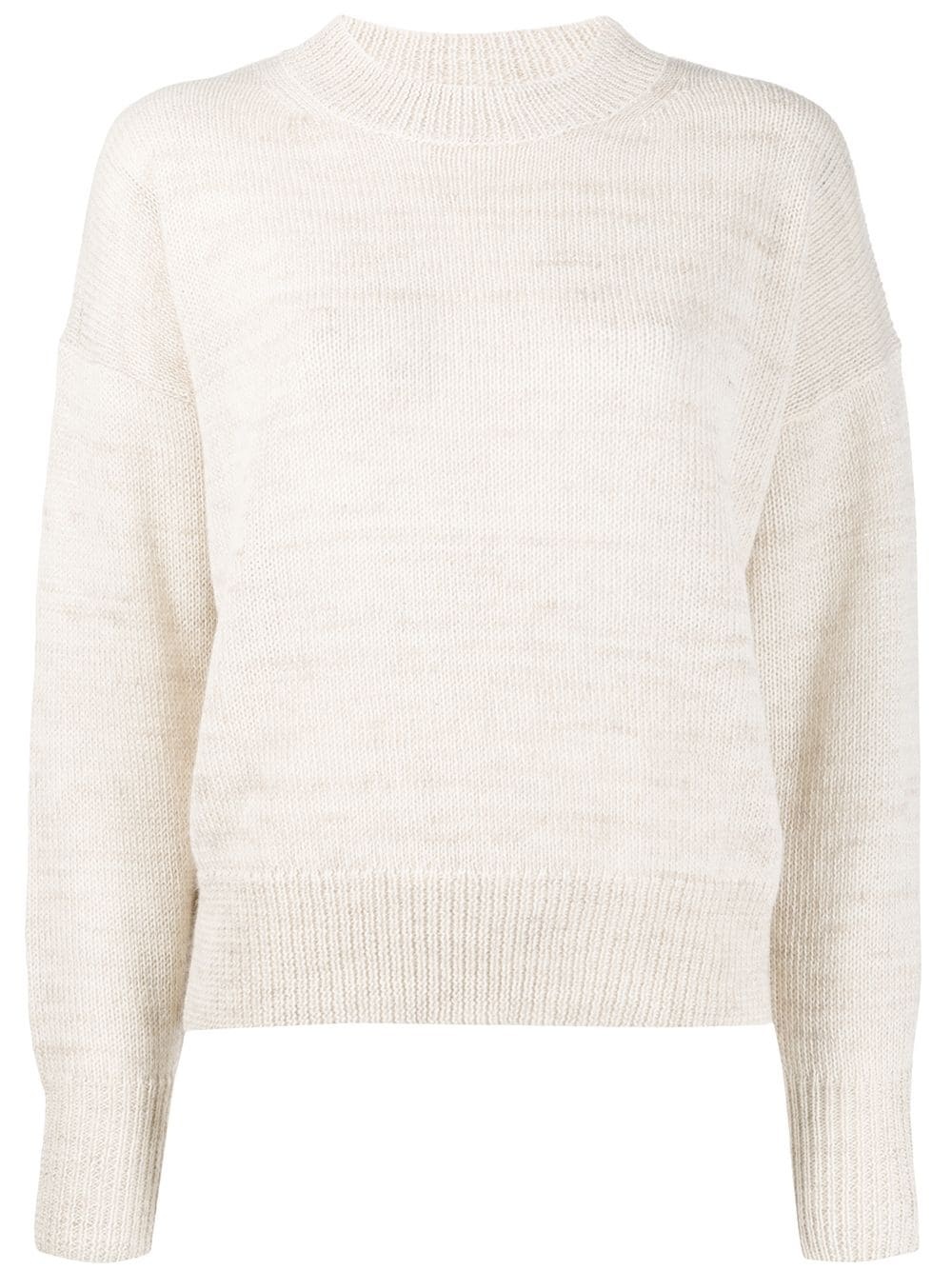 crew neck long-sleeved jumper - 1