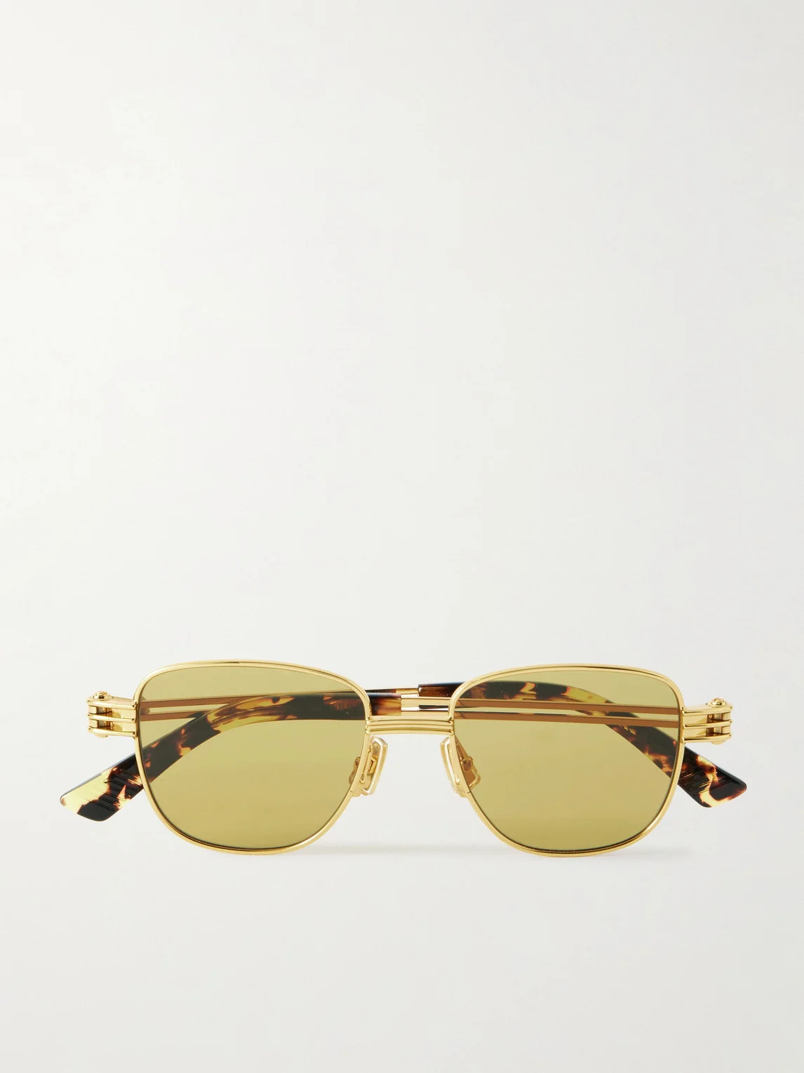 Square-Frame Gold-Tone Sunglasses - 1