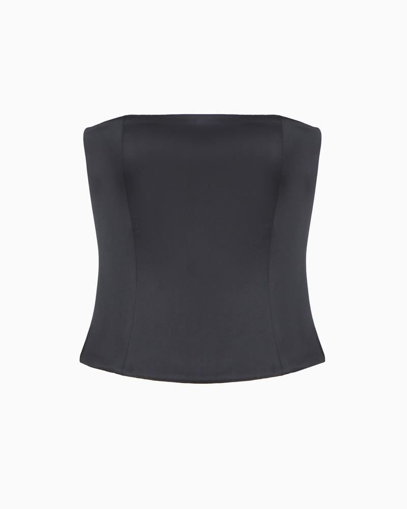 SATIN BUSTIER TOP - 1