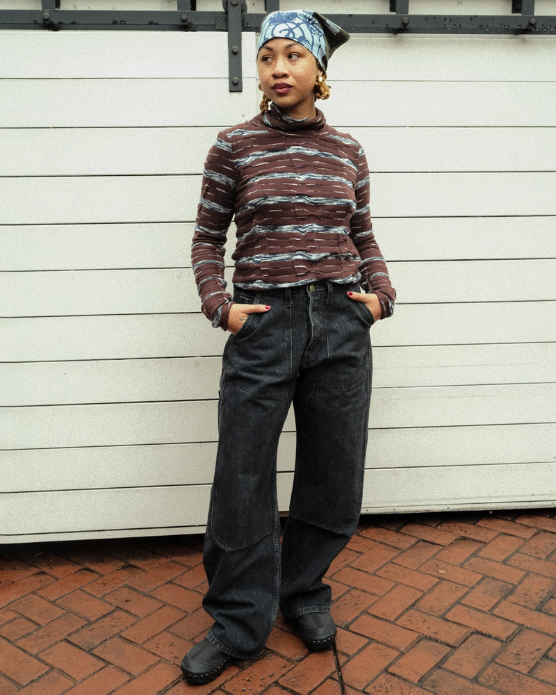 Type 02 13.2oz Selvedge Denim Pant - Washed Black 2