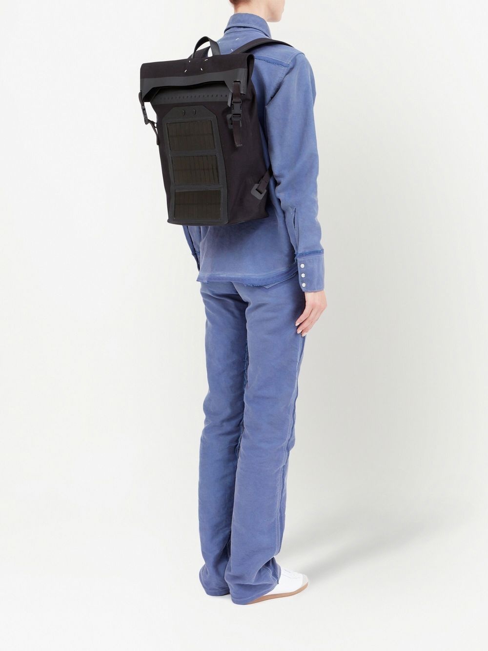 panelled buckle backpack - 7