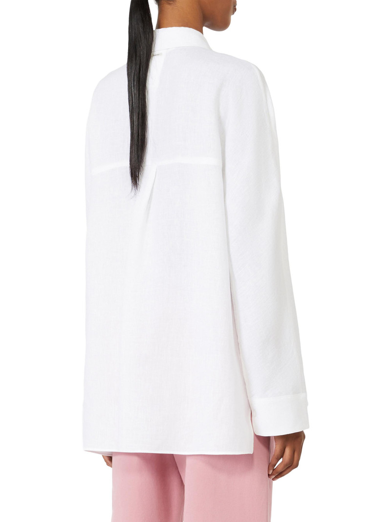 Women's Linen Canvas Shirt - Optical White 4
