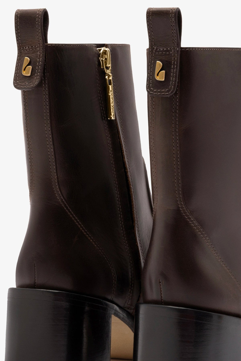 Mini Ricky Boot In Brown Shadow Leather 4