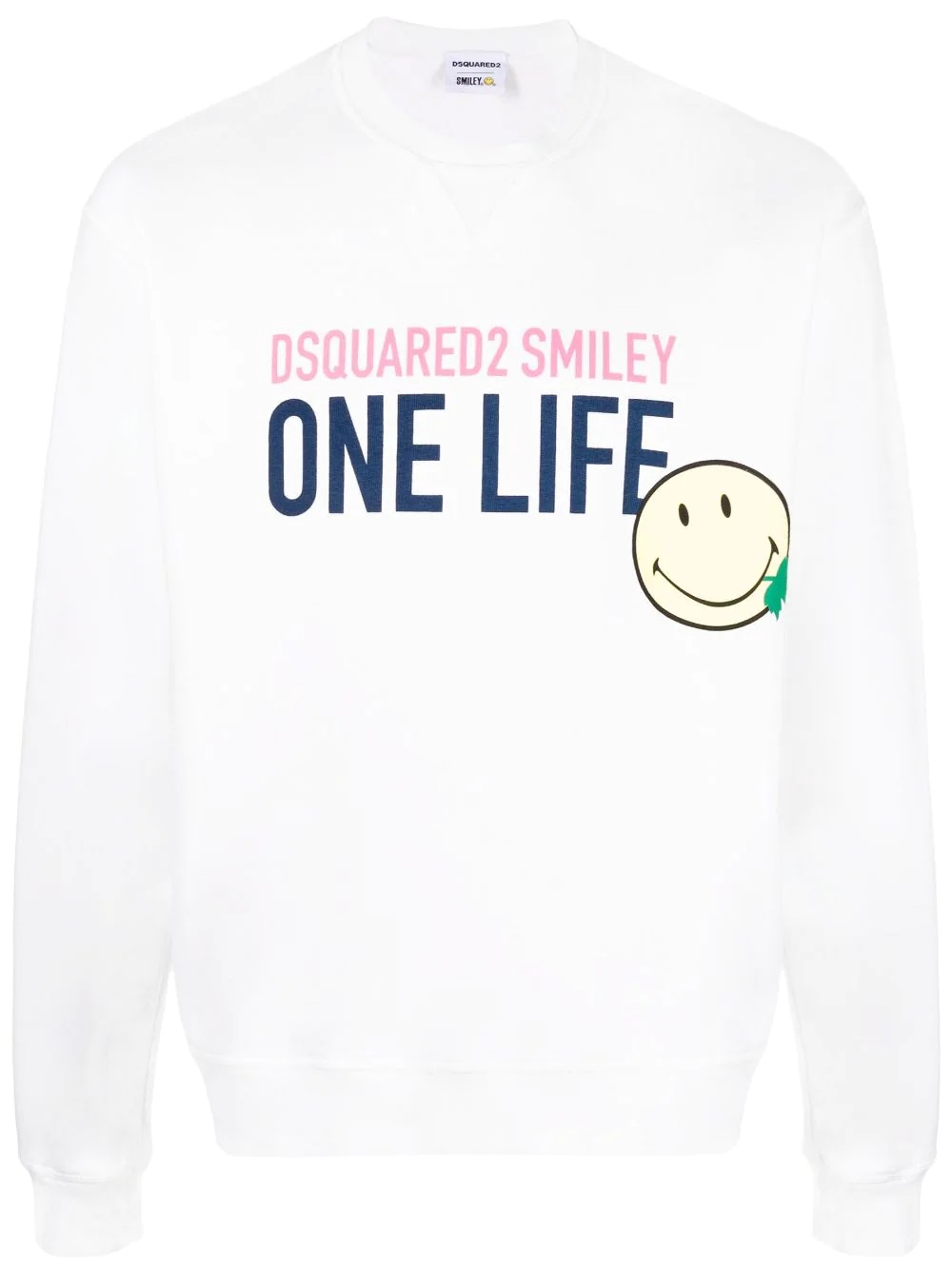 logo-print cotton sweatshirt - 1