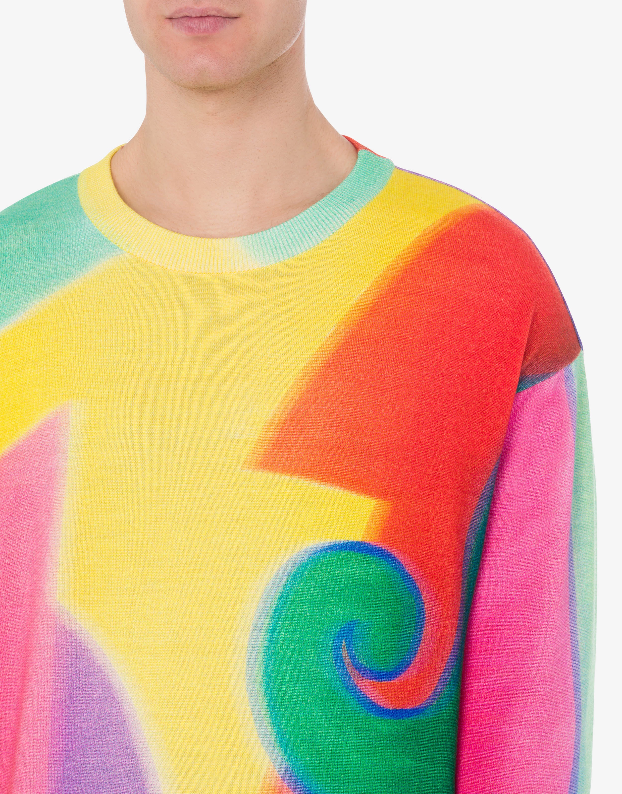PROJECTION PRINT WOOL JUMPER - 4