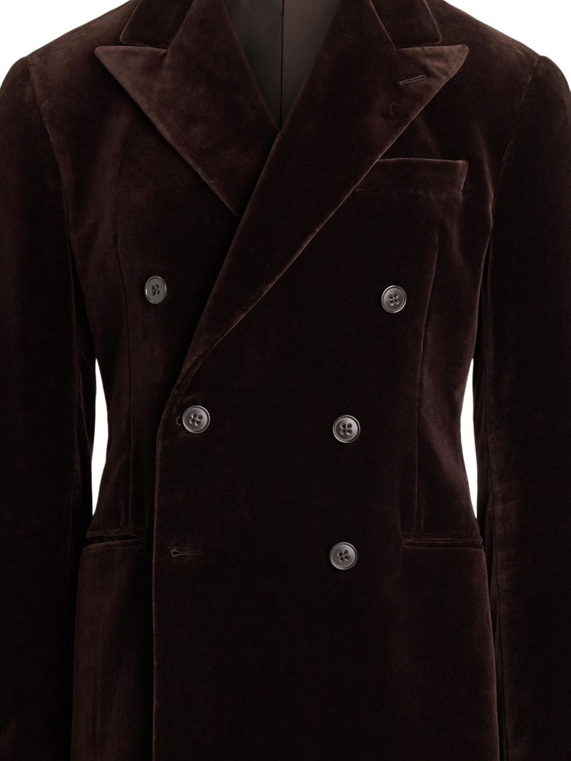 Ralph Lauren velvet double-breasted blazer outlook