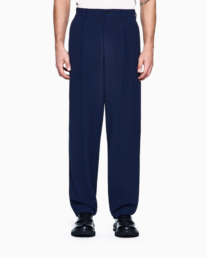 GIORGIO ARMANI STRETCH WOOL SEERSUCKER DOUBLE-PLEAT TROUSERS outlook
