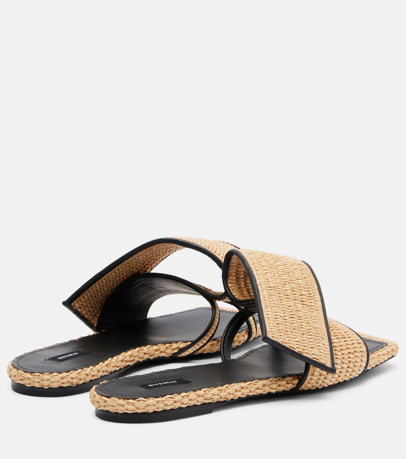 Givenchy Twisted Ribbon leather-trimmed sandals outlook