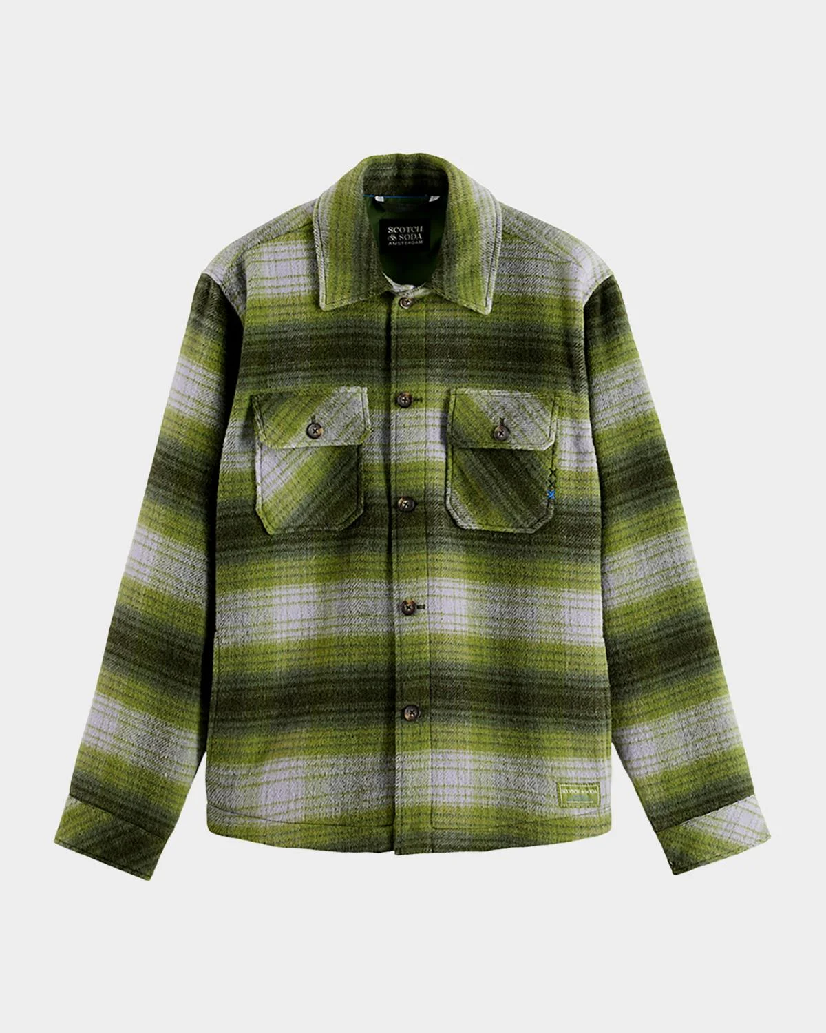 Men's Check Wool-Blend Overshirt - 1