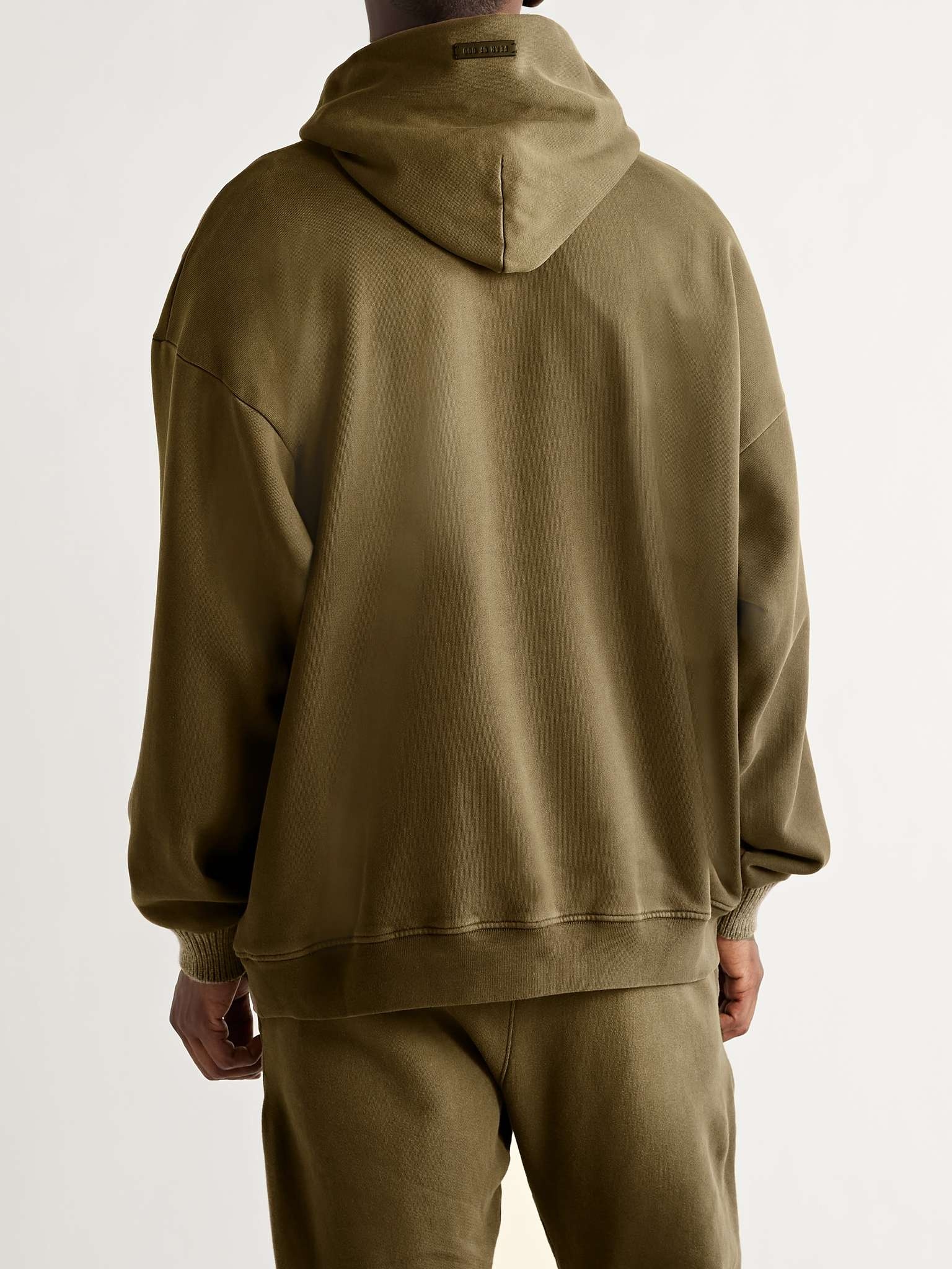 The Vintage Fleece-Back Cotton-Jersey Hoodie - 4