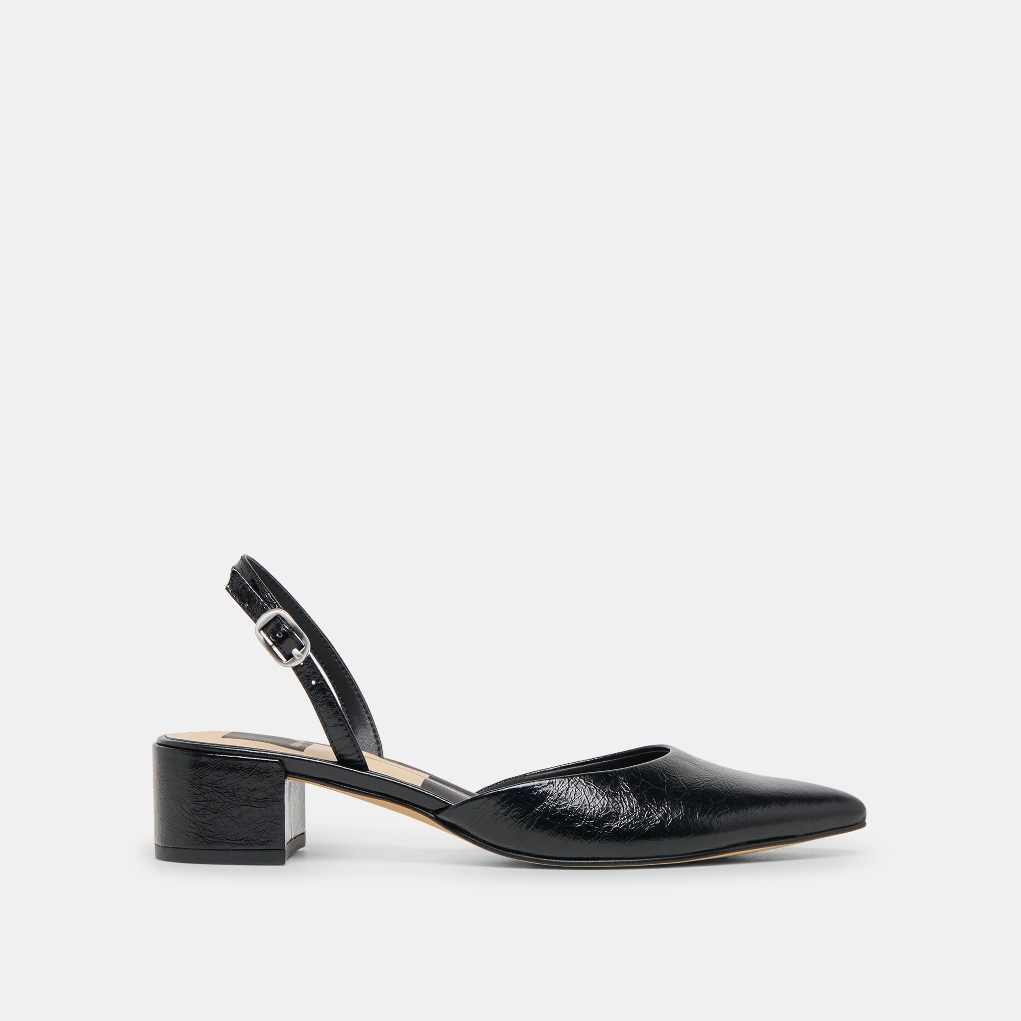 CAREL HEELS MIDNIGHT CRINKLE PATENT LEATHER - 1