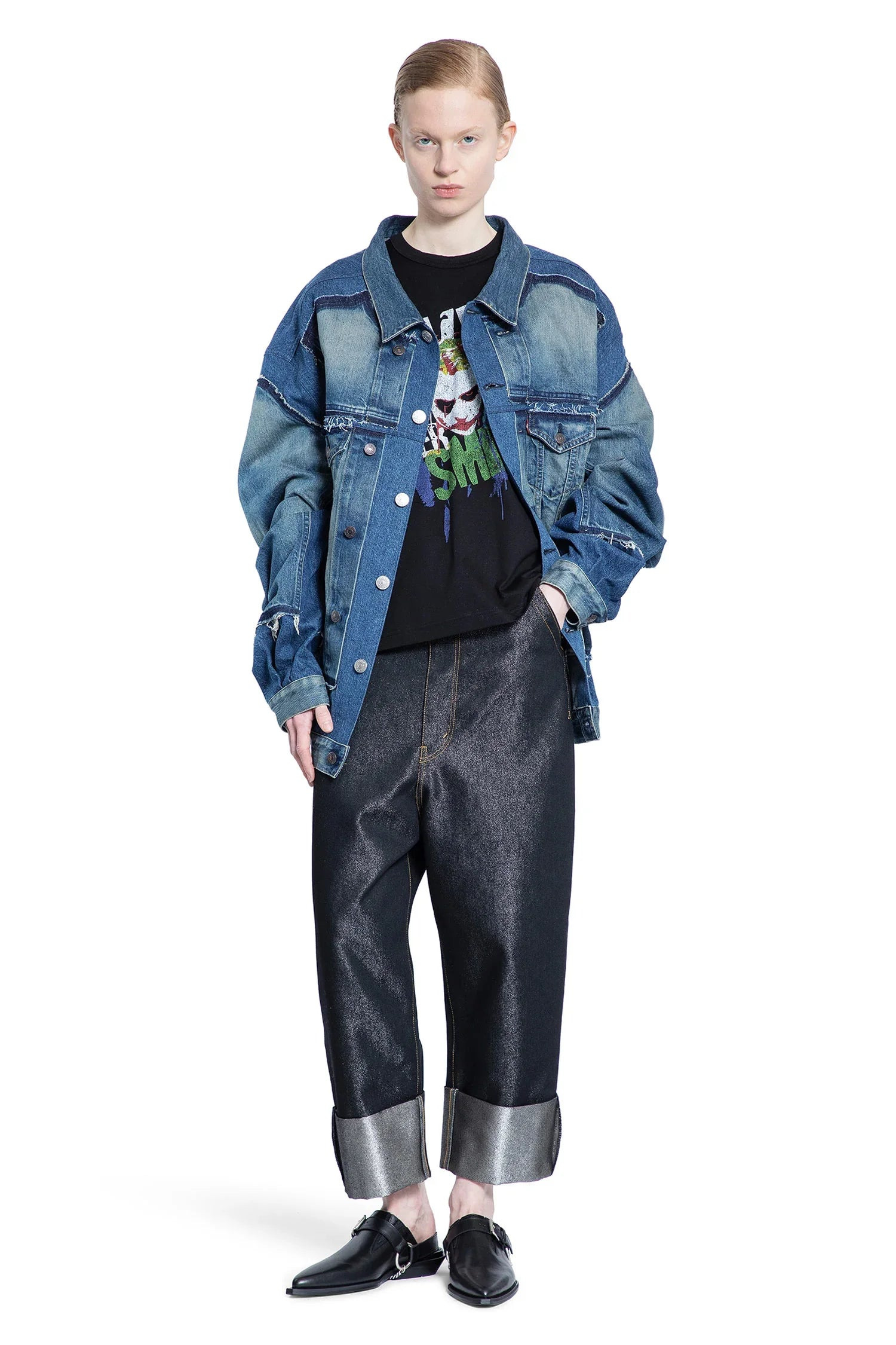 Cotton-Cupro-Polyester-Turn-Up-Jeans - 4
