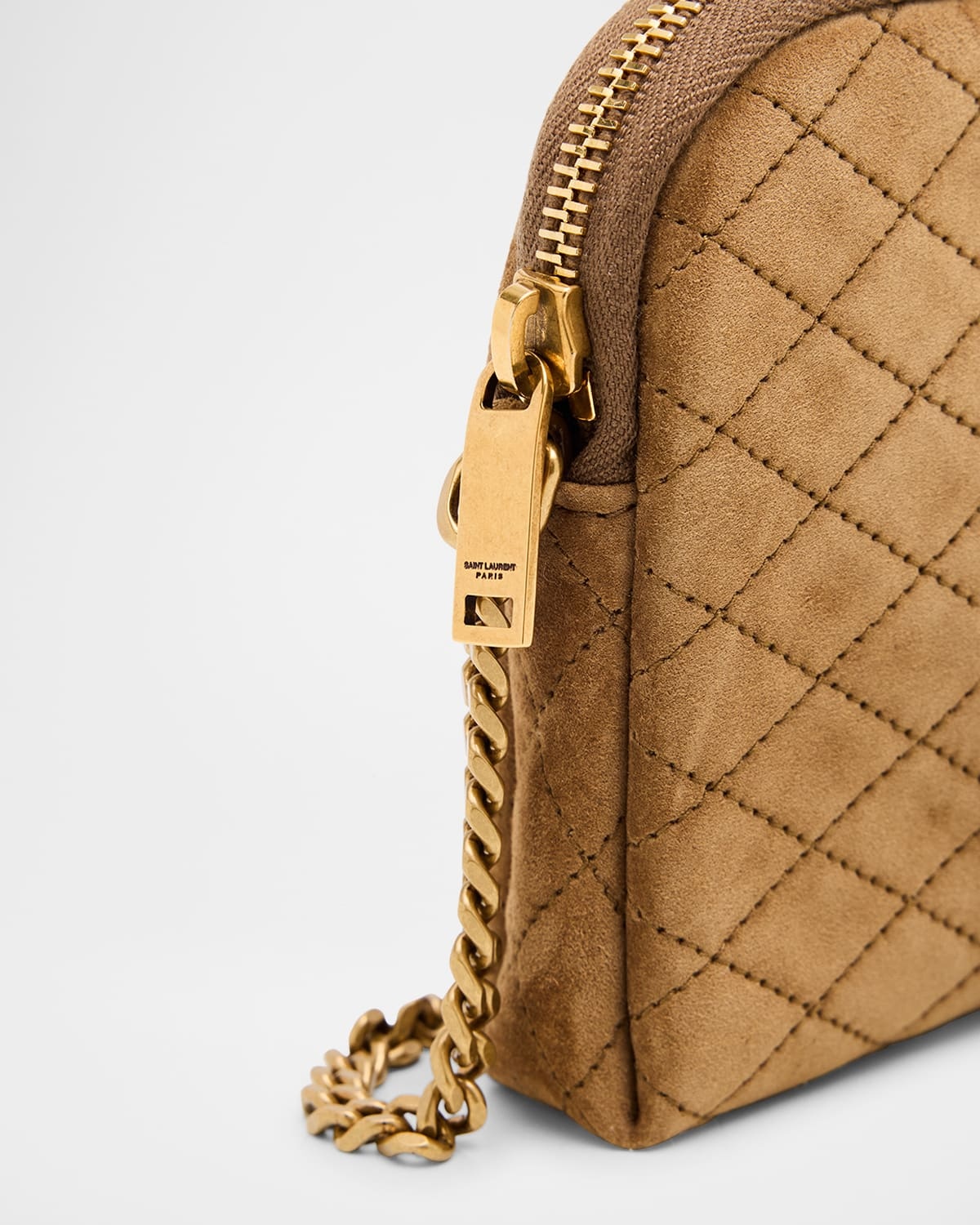 Gaby Mini YSL Crossbody Bag in Quilted Suede - 5