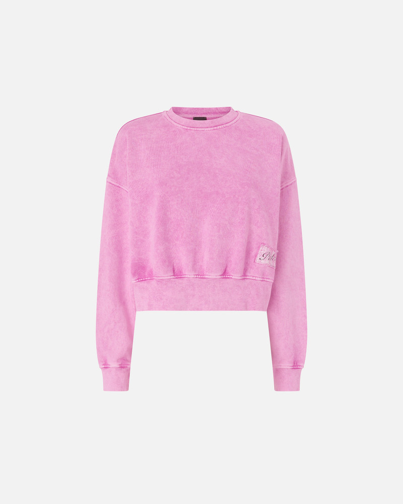 CROPPED SWEATSHIRT WITH BRANDED LABEL 1