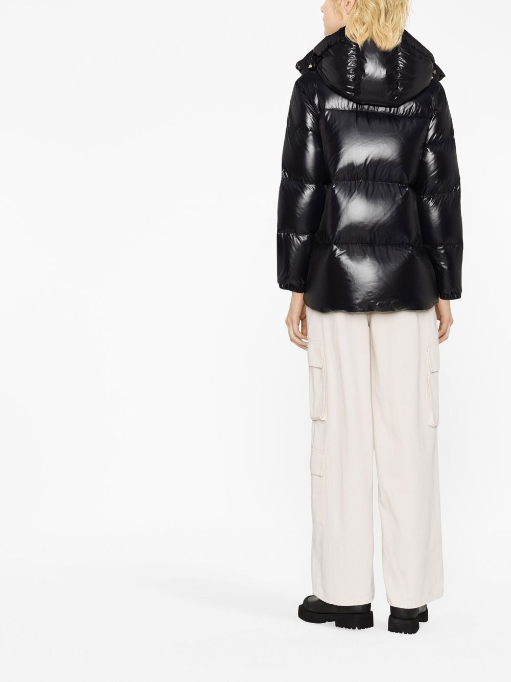 belted puffer jacket - 3