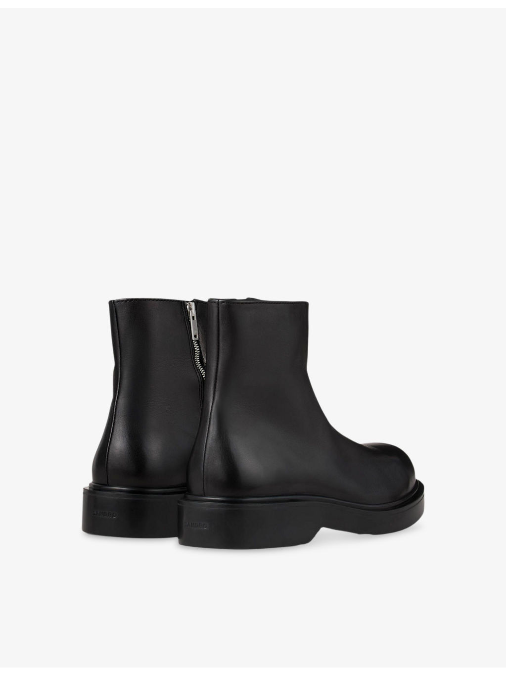 Flat Leather Ankle Boots - 3
