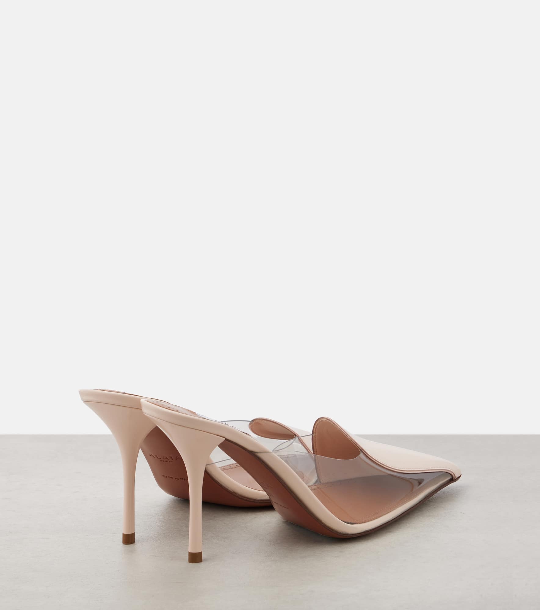 90 PVC and leather mules - 2