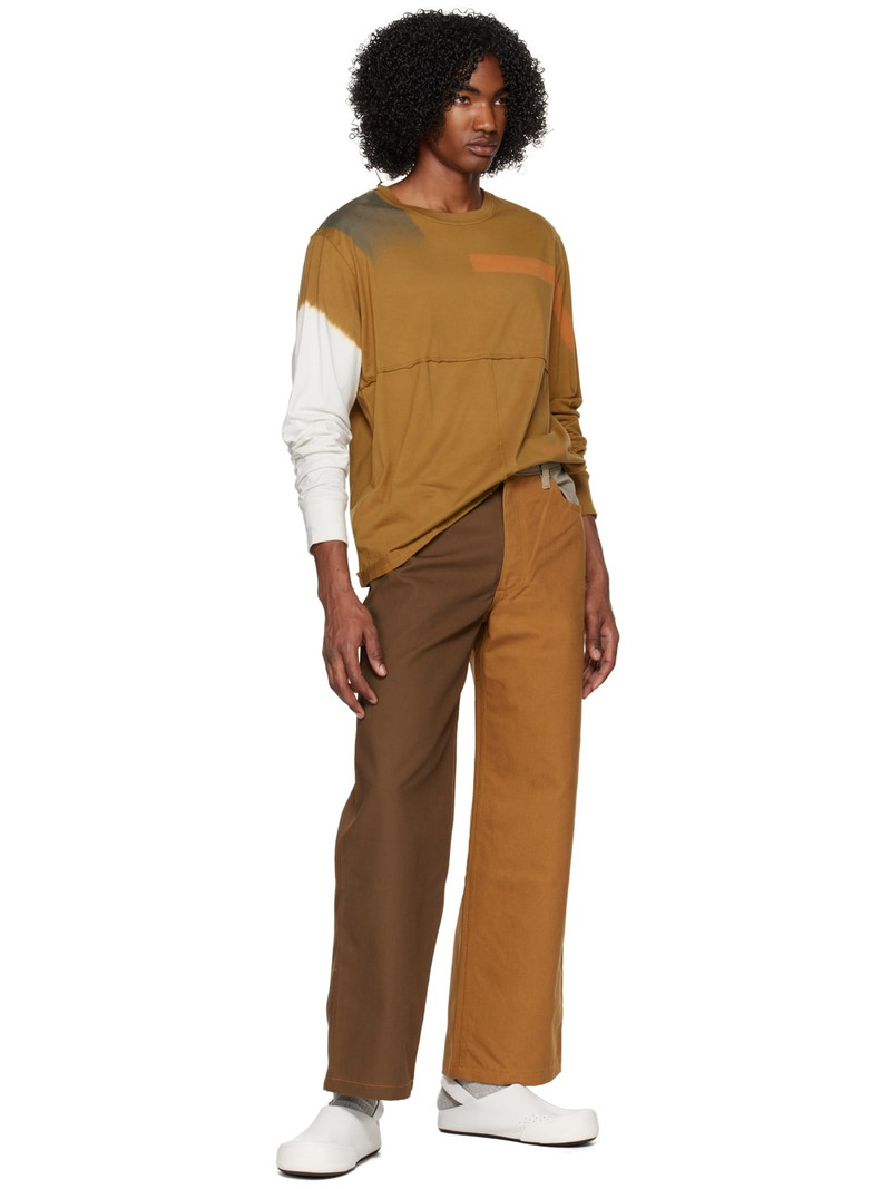 ECKHAUS LATTA Tan Lapped Long Sleeve T-Shirt outlook
