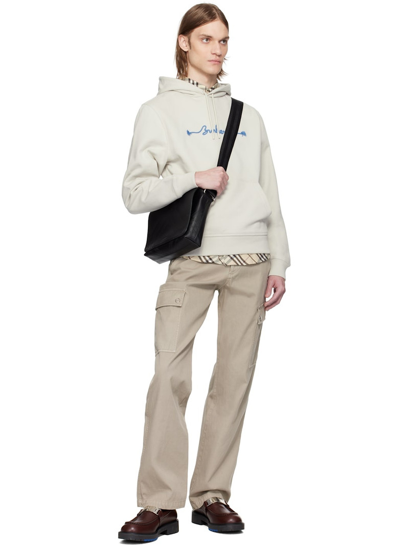 Burberry Beige Knot Logo Cotton Hoodie outlook