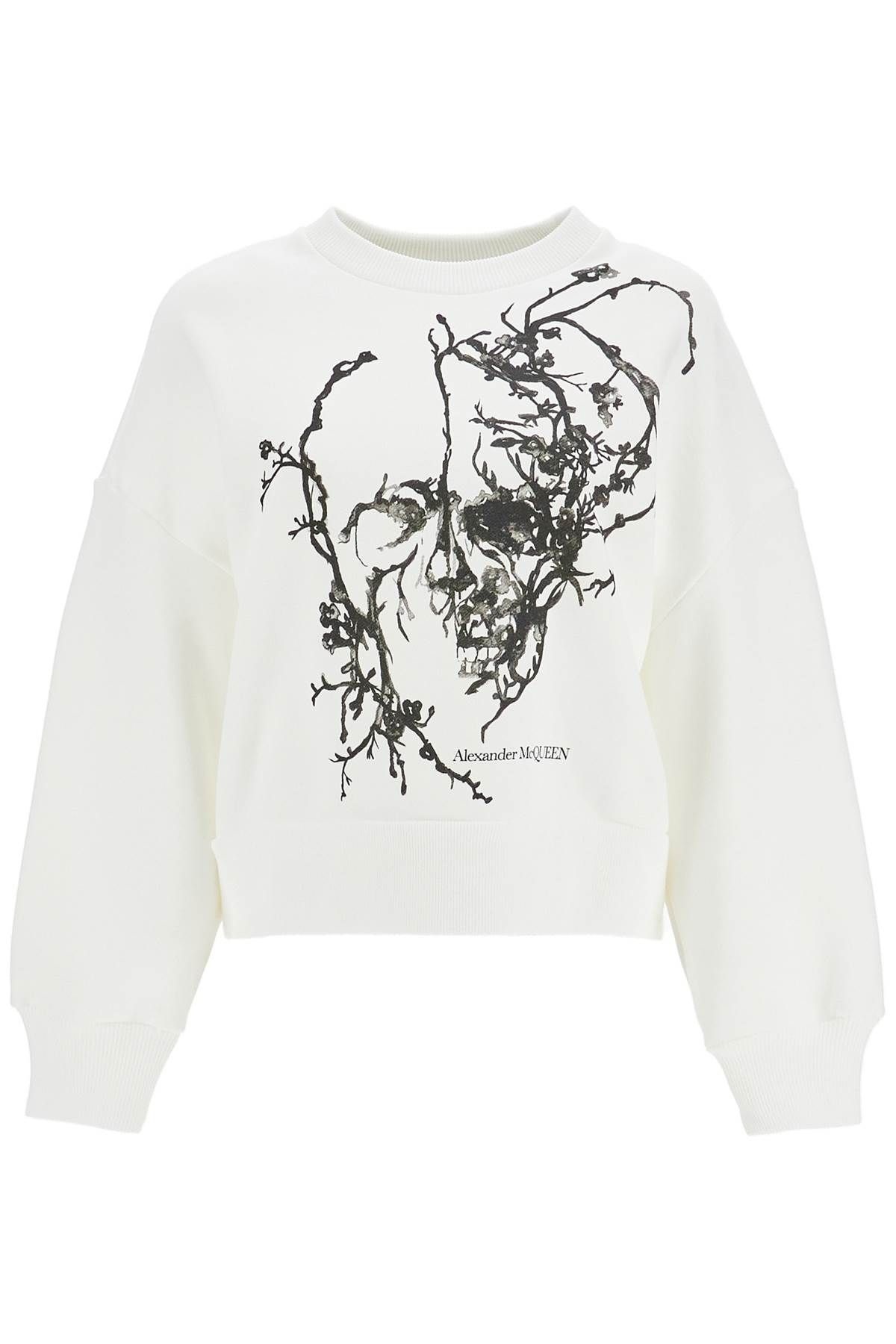 BOXY CHERRY BLOSSOM SKULL SWEAT - 1