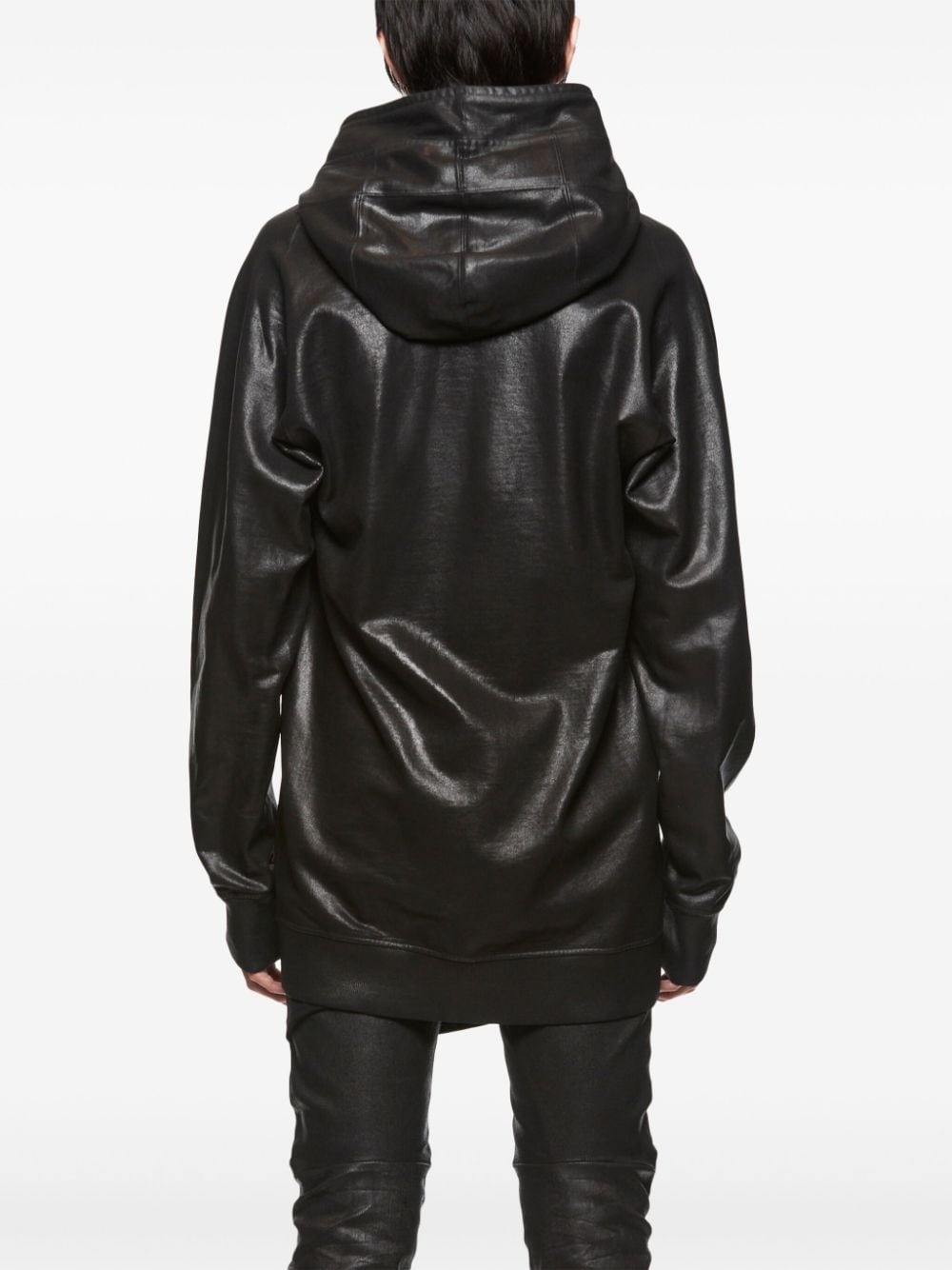 coated finish hooded jacket - 5