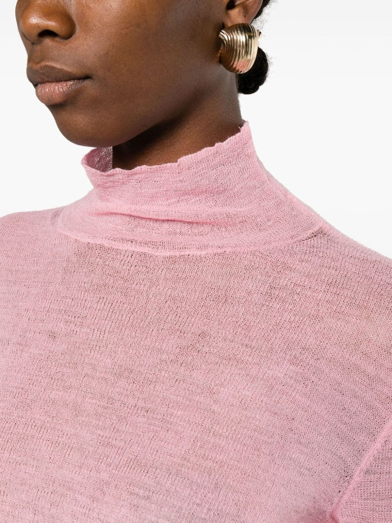 semi-sheer logo-patch jumper 5