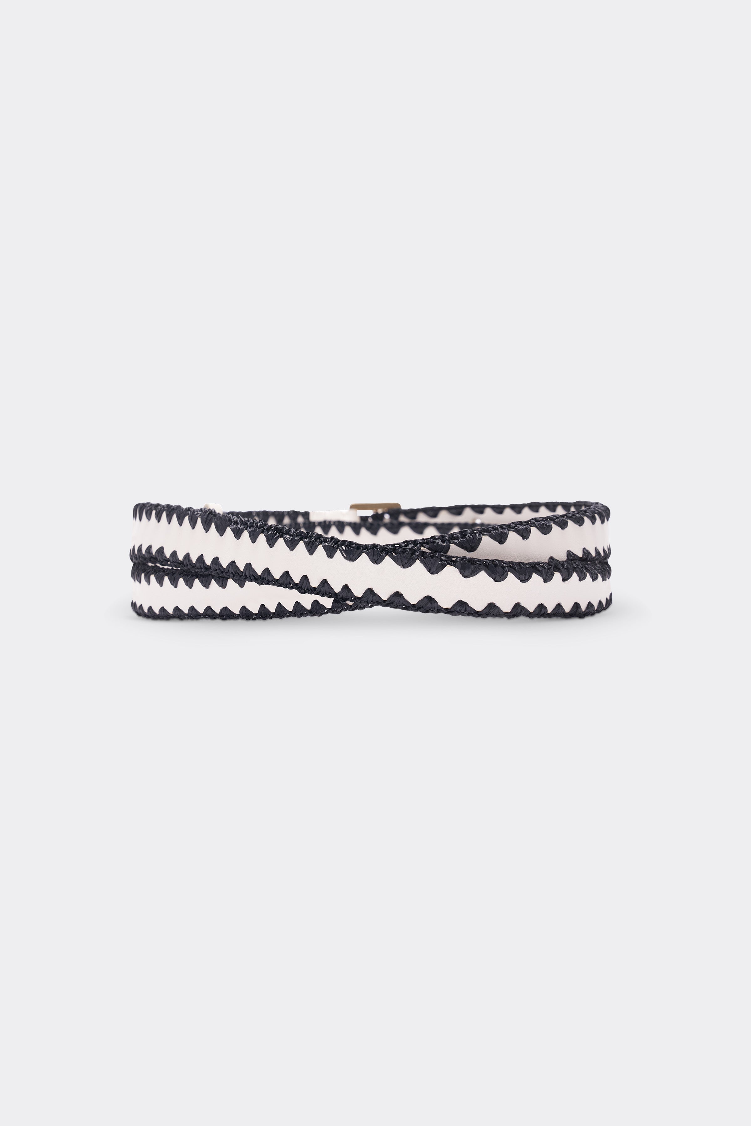 'DOUBLE' RAFFIA BELT - 3