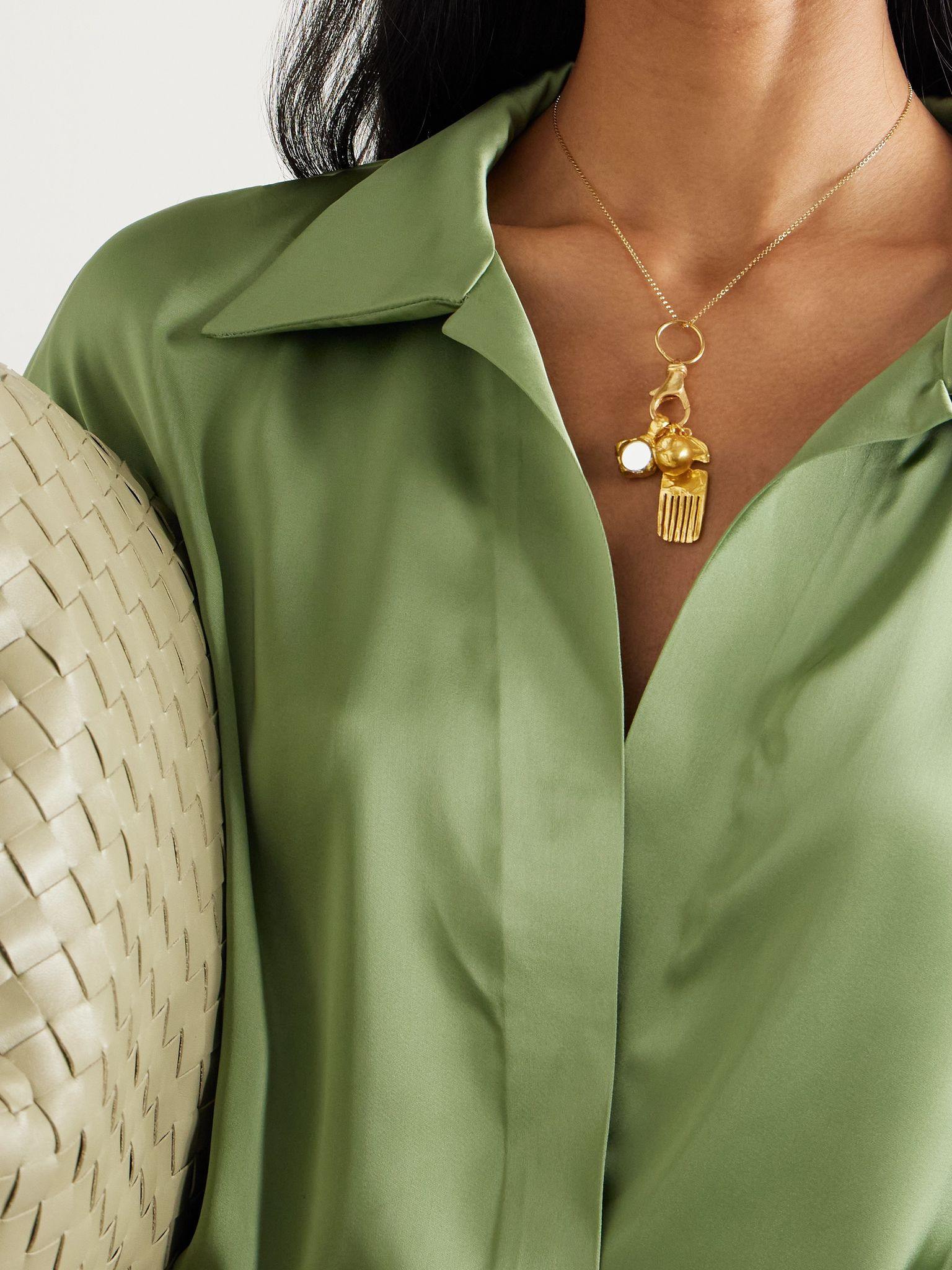 The Vanity Trio recycled gold-plated charm Gold - 4
