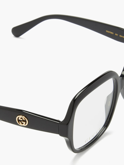 GUCCI Oversized square acetate glasses outlook