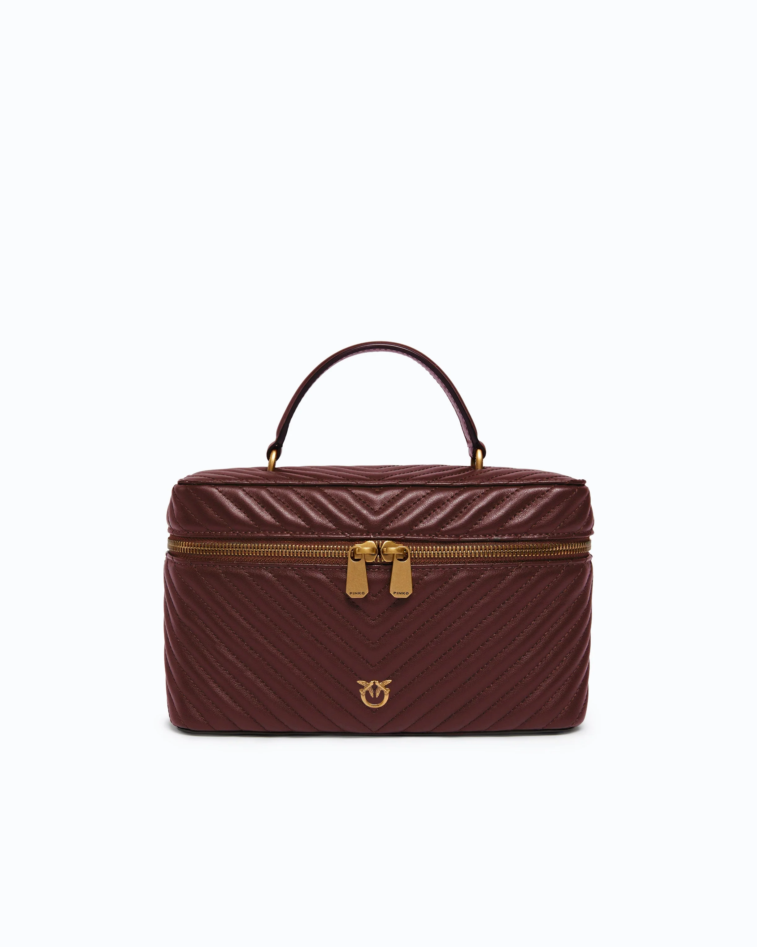 MEDIUM BEAUTY CASE WITH SHOULDER STRAP IN CHEVRON NAPPA - 1