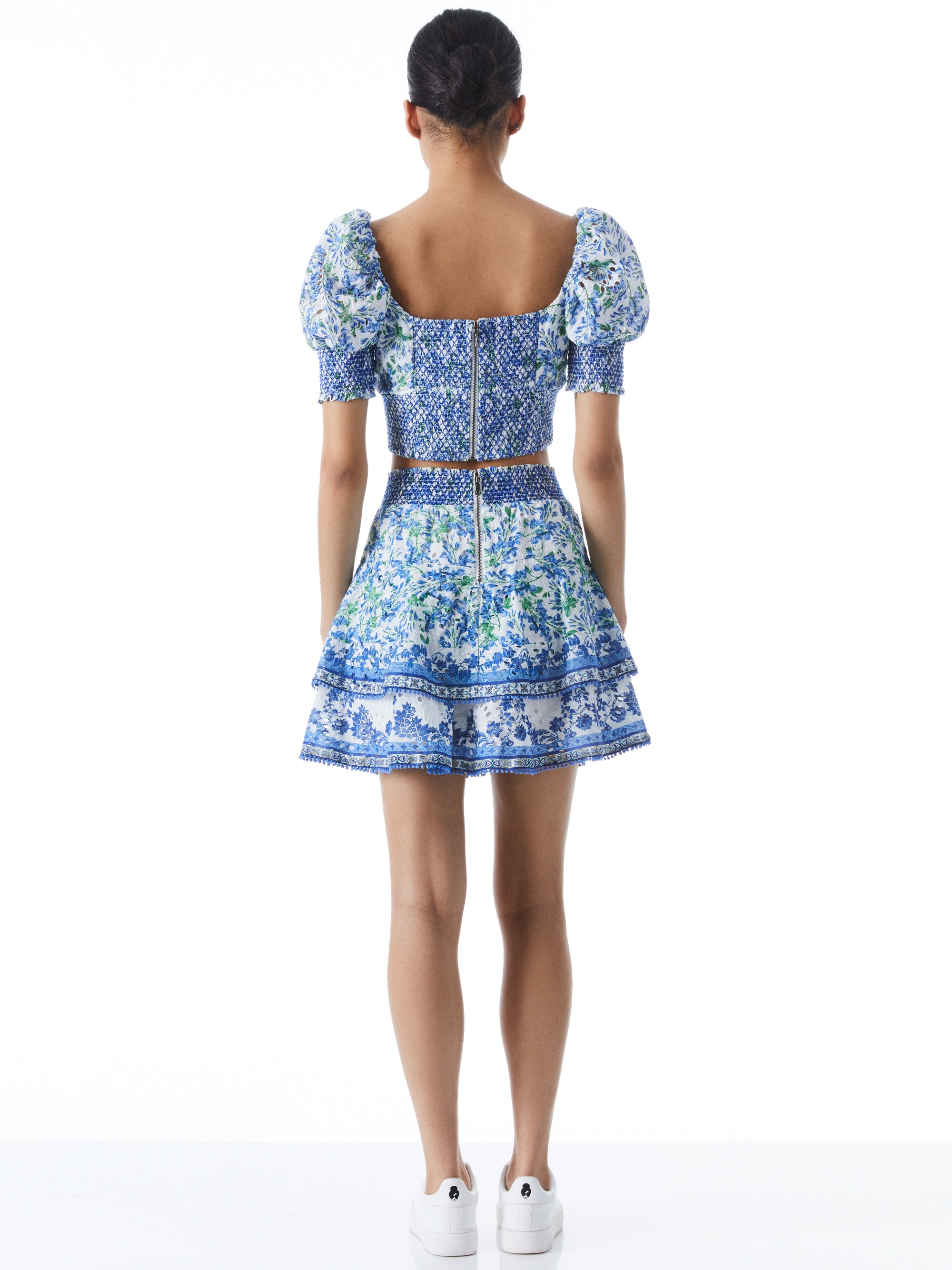 CRAWFORD SMOCKED MINI SKIRT - 3