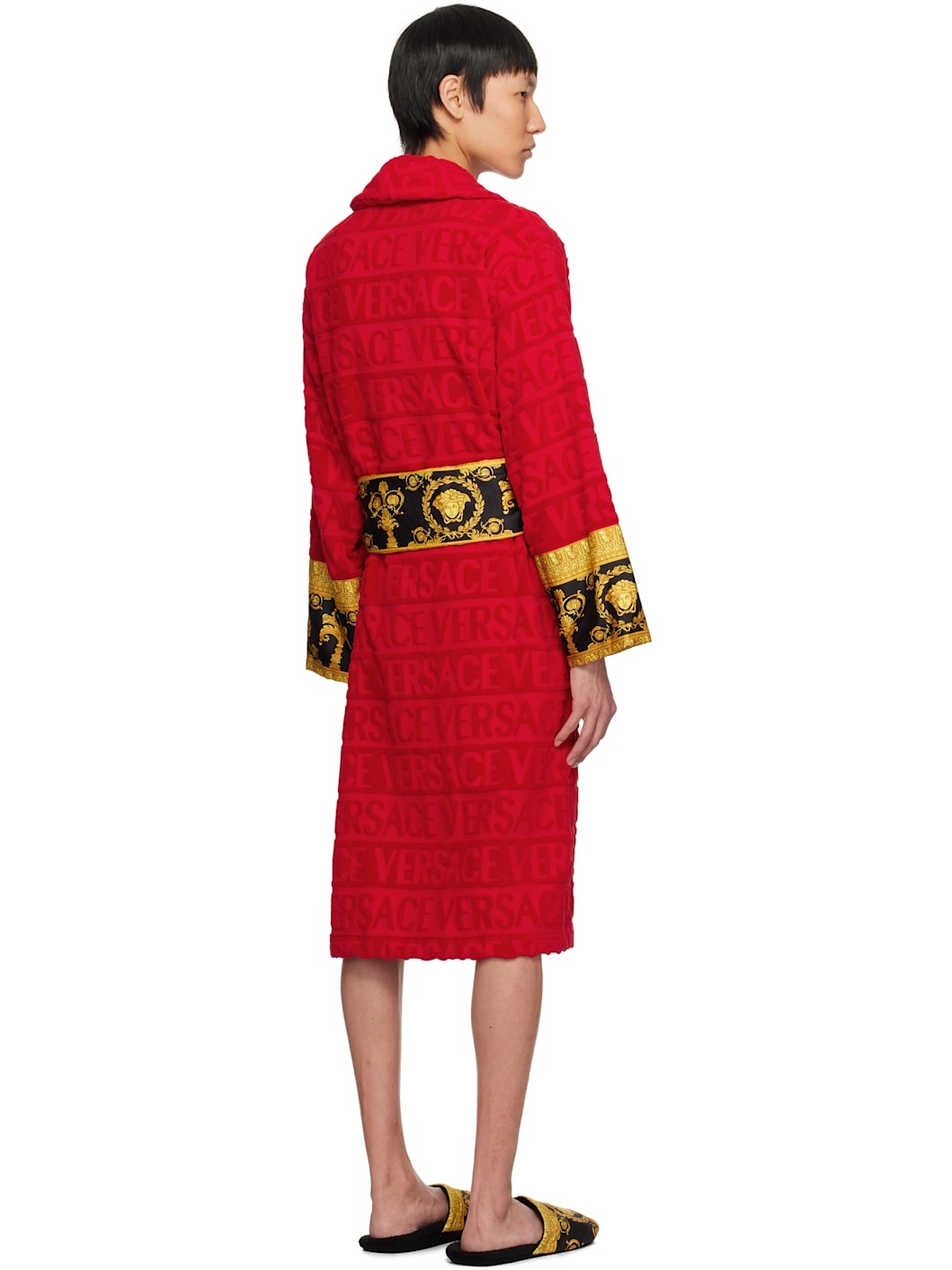 Red 'I Heart Baroque' Bathrobe - 3
