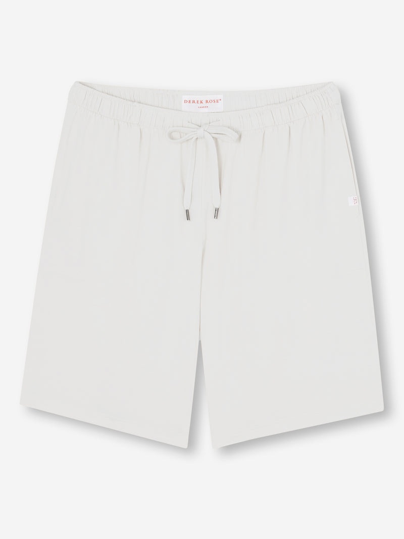 Men's Lounge Shorts Basel Micro Modal Stretch White - 1