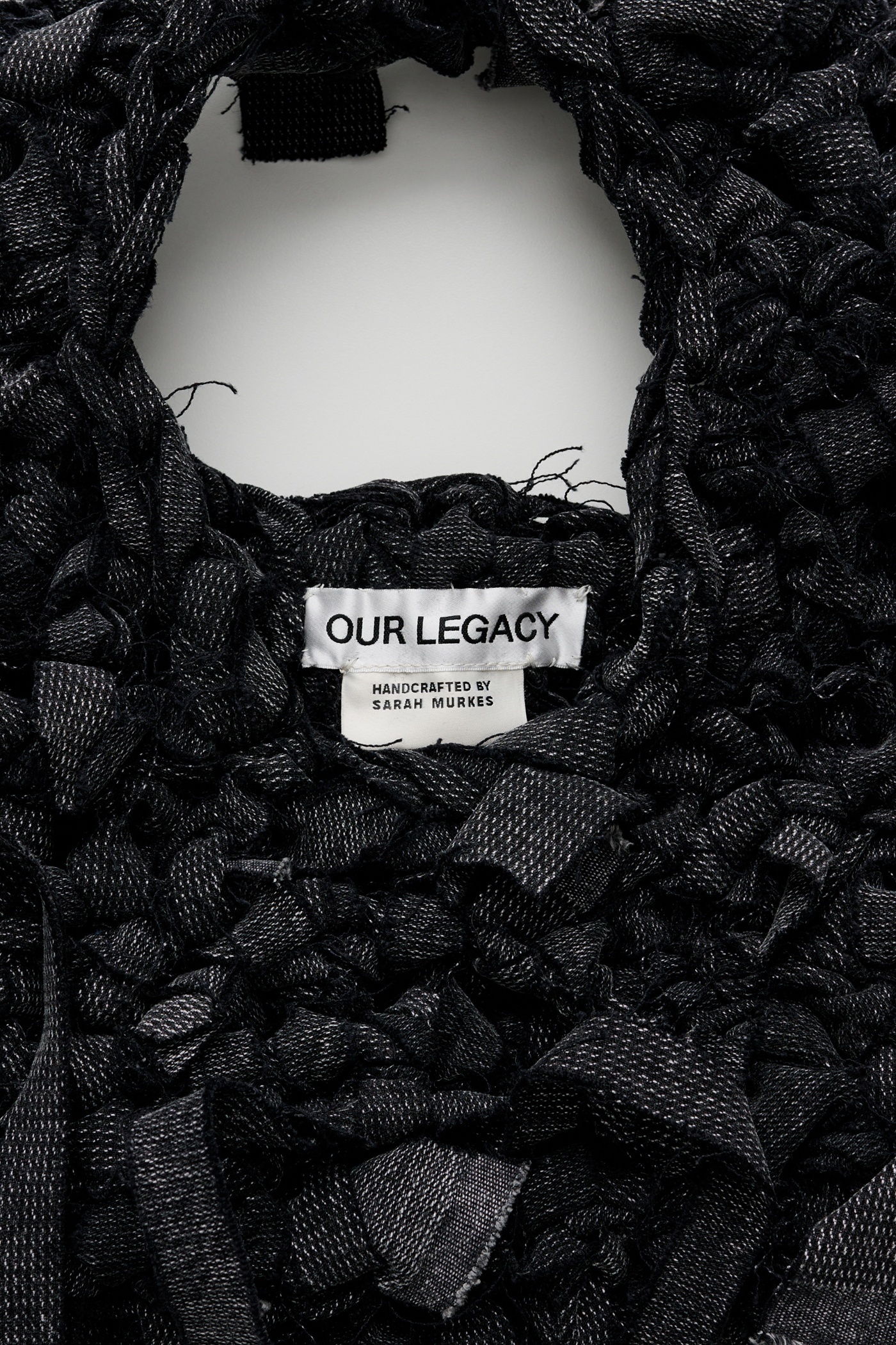 Crochet Bag Overdyed Black Chain Twill - 2