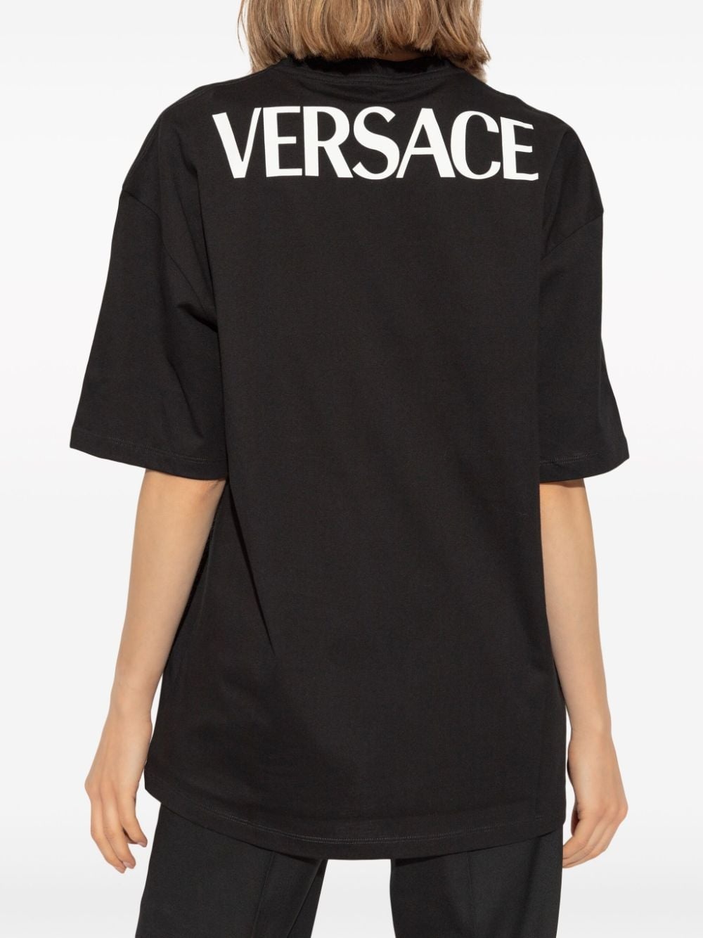 Barocco-print cotton T-shirt - 4